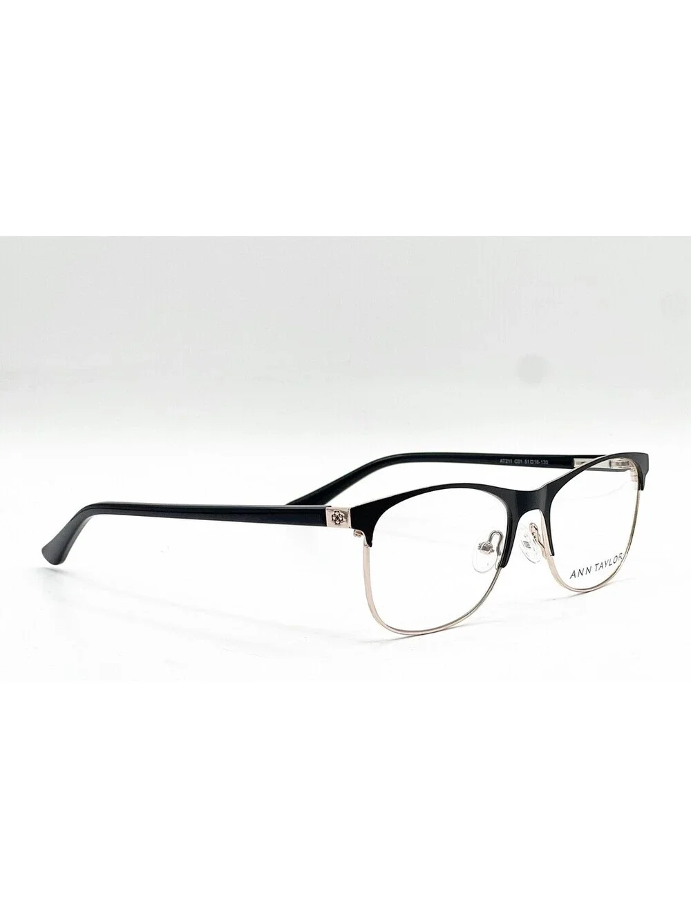 Ann Taylor At211 C01 Black/Gold Authentic Eyeglasses 51-16-130